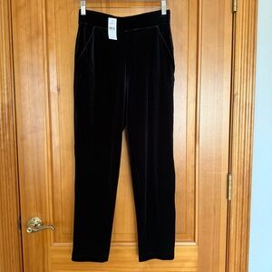 NWT LOFT Women's Velvet Slim Leg Modern Pants Size XS Black NEW